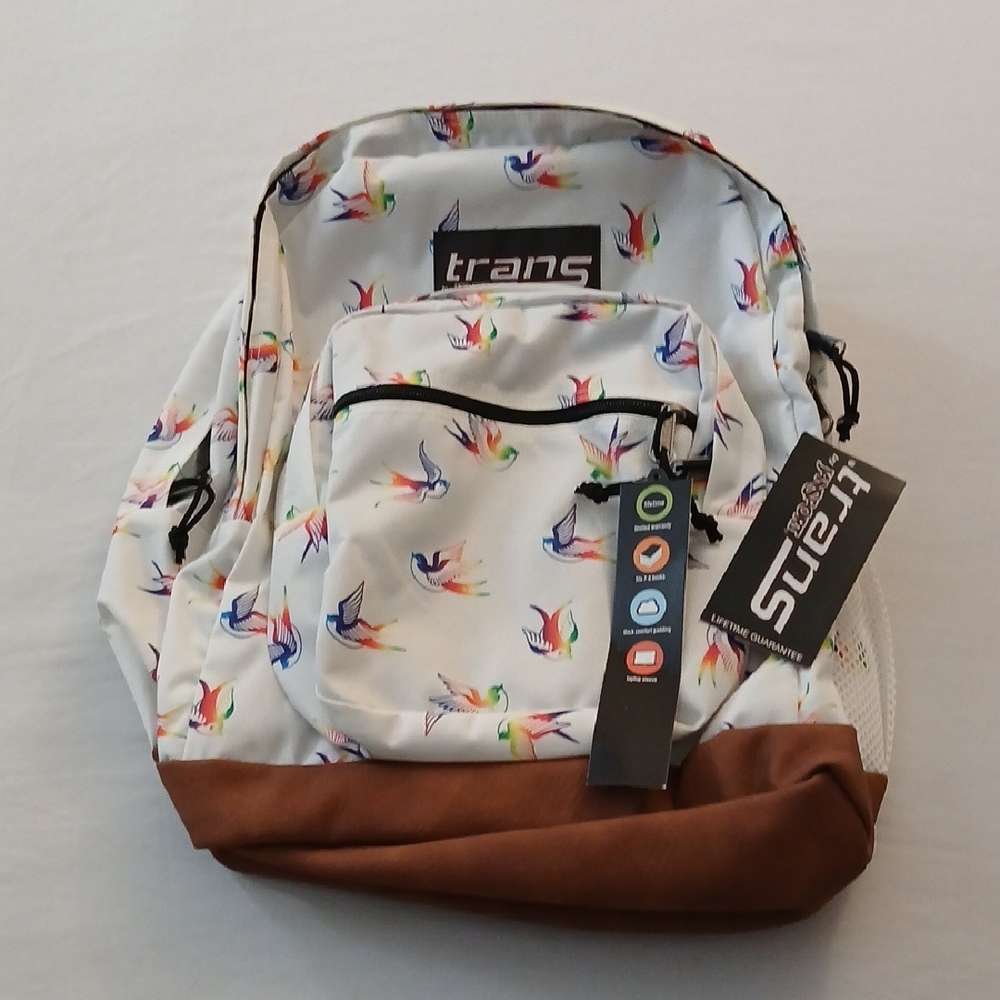 Jansport White Bird Backpack